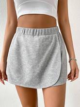 Grey Elasticated Waist Band Skort