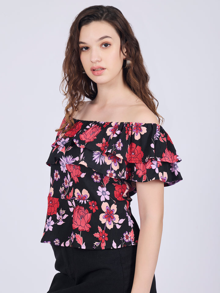 Black Off Shoulder Top