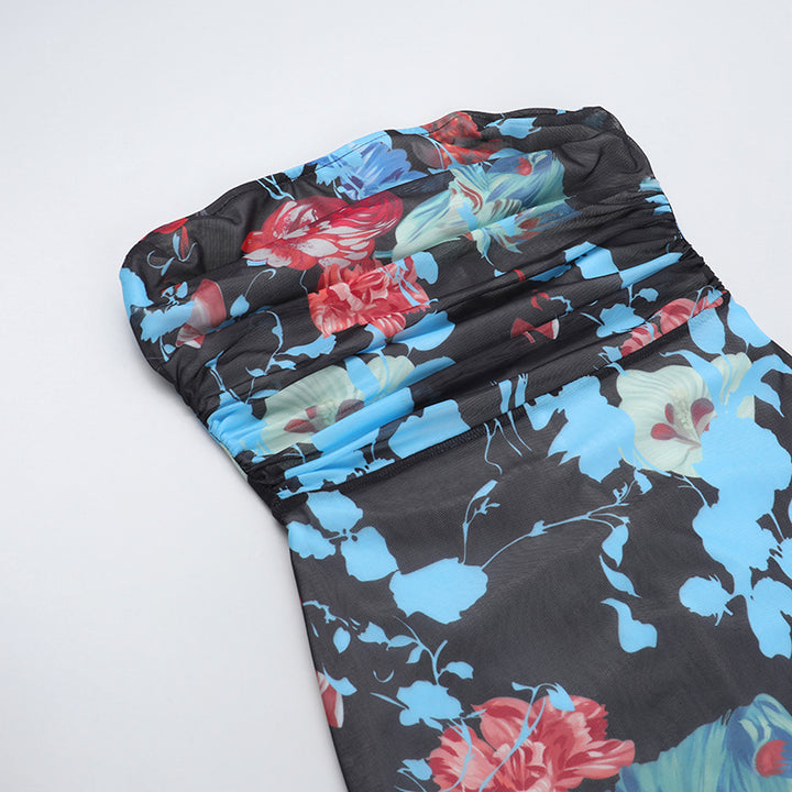 Multi Bandeau Maxi Dress