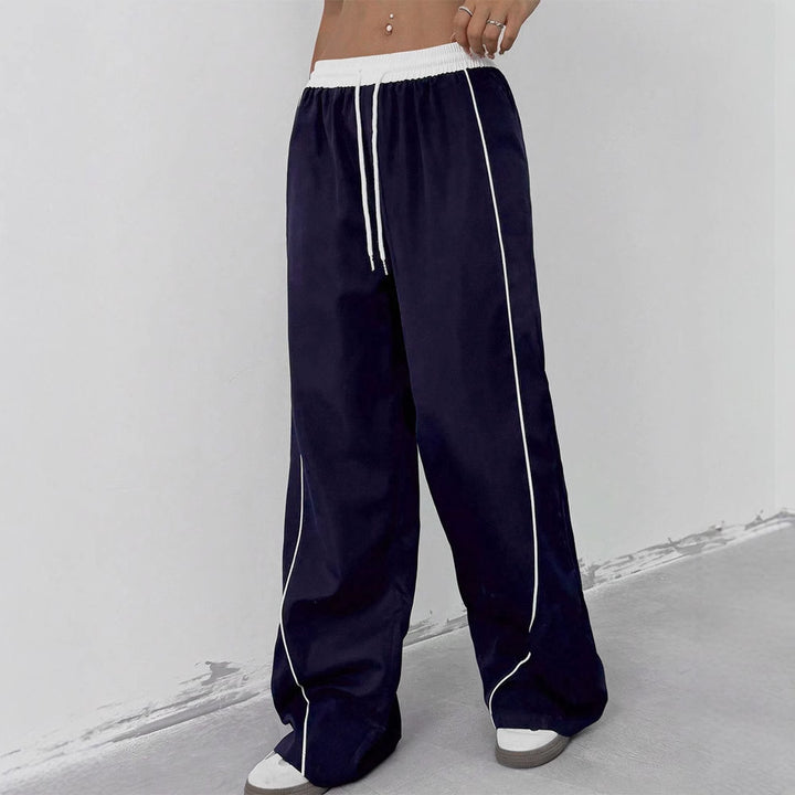 Deep Blue Contrast Binding Sweatpants