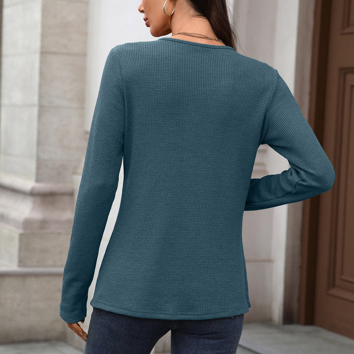 Blue Full Sleeve Buttoned Top