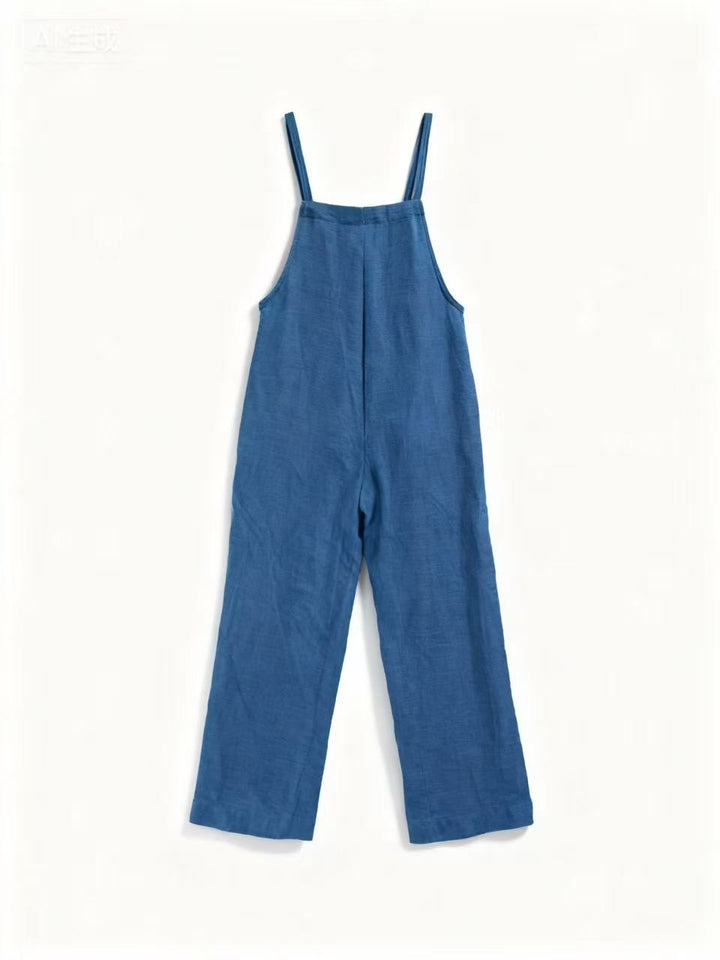 Blue Double Spaghetti Strap Jumpsuits