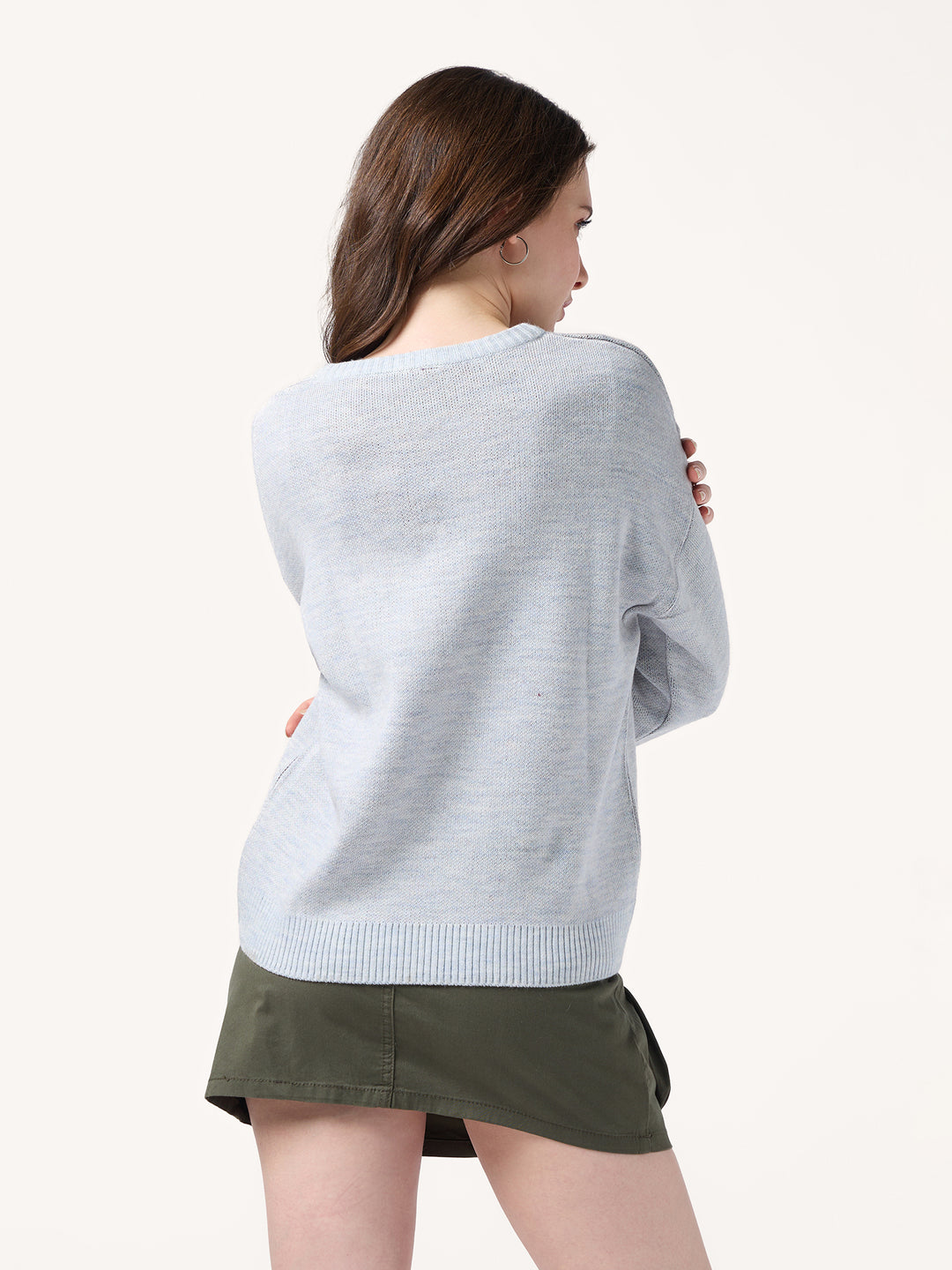 Grey Varsity Graphic Sweater