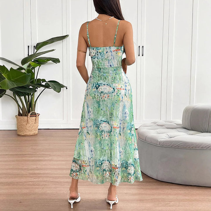 Multi Strappy Side Slit Dress