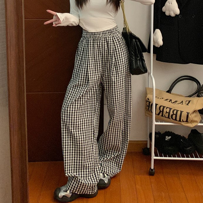 Black Patterend Wide Leg Pants