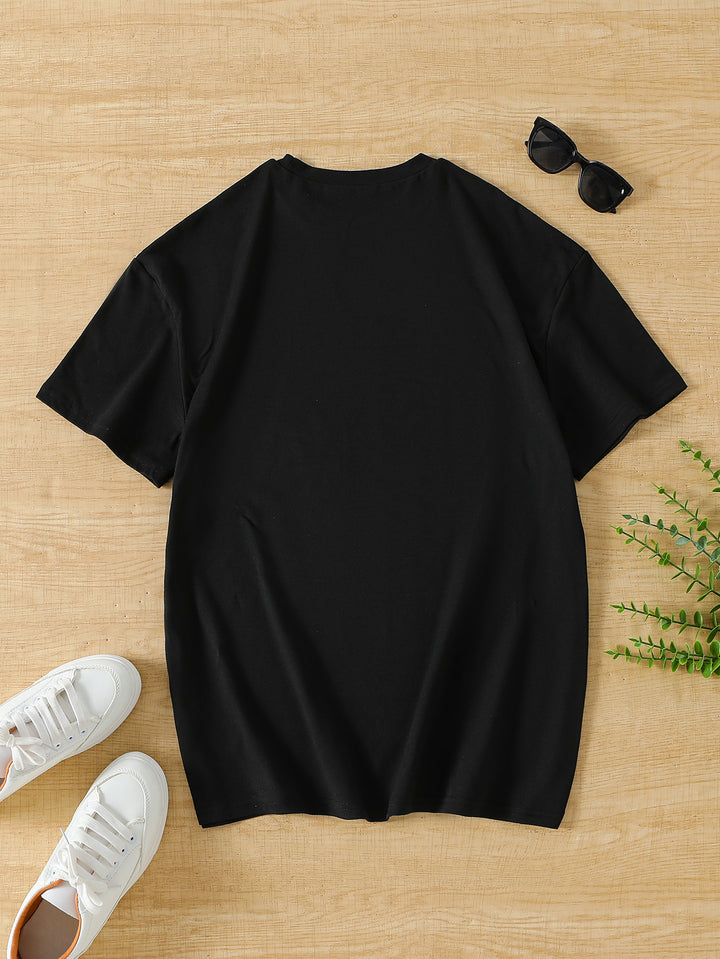 Black Heart Print Tshirt