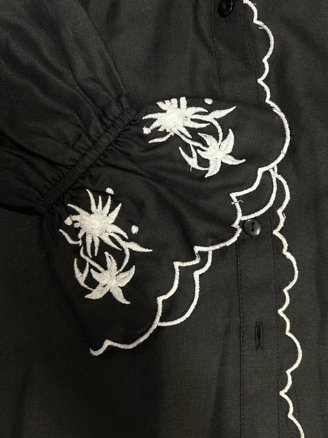 Black Shirt With Embroidery Detail