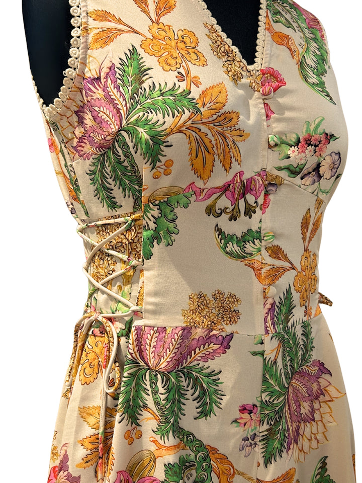 Multi Floral Halter Neck Maxi Dress