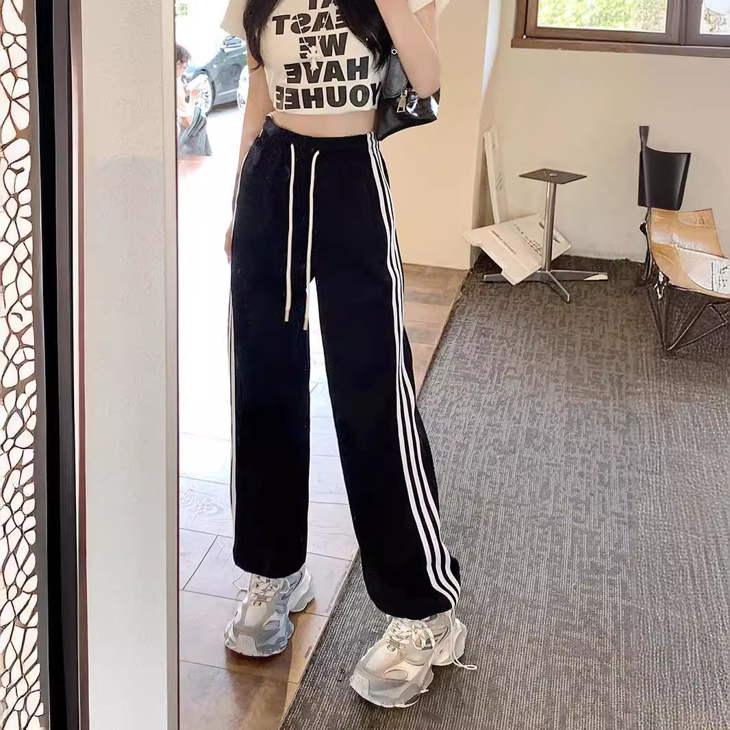 Black Contrast Striped Jogger