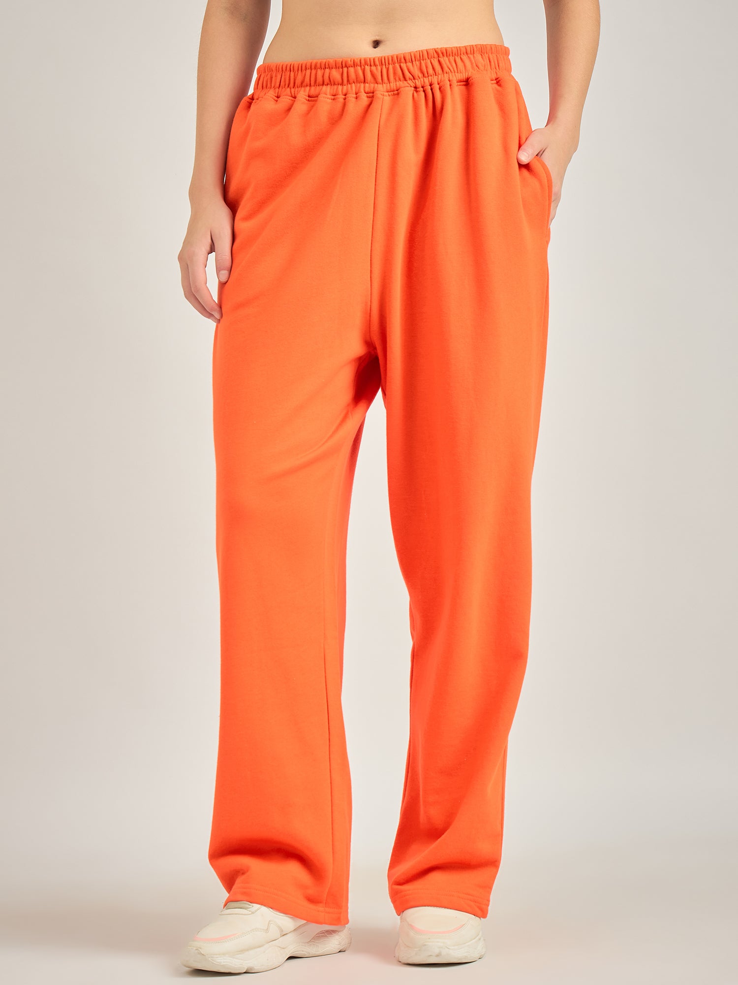 Orange Solid Joggers