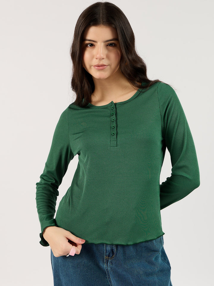 Green Knit Top