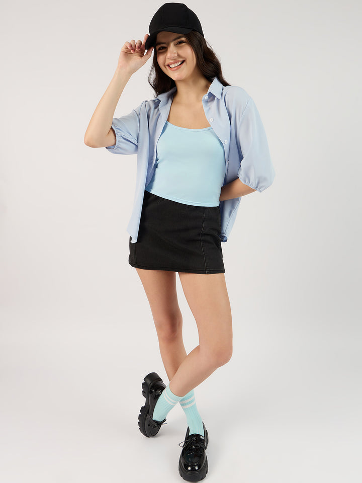 Solid Blue Basic Cami Top
