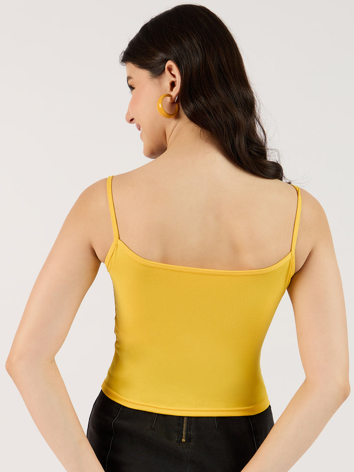 Solid Yellow Basic Cami Top