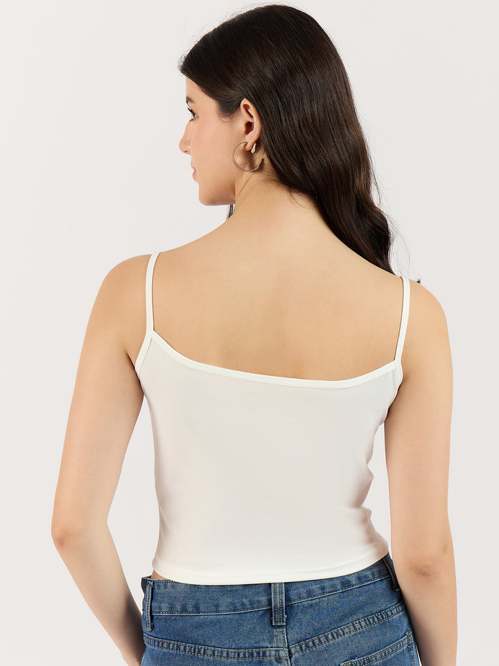 Solid White Basic Cami Top