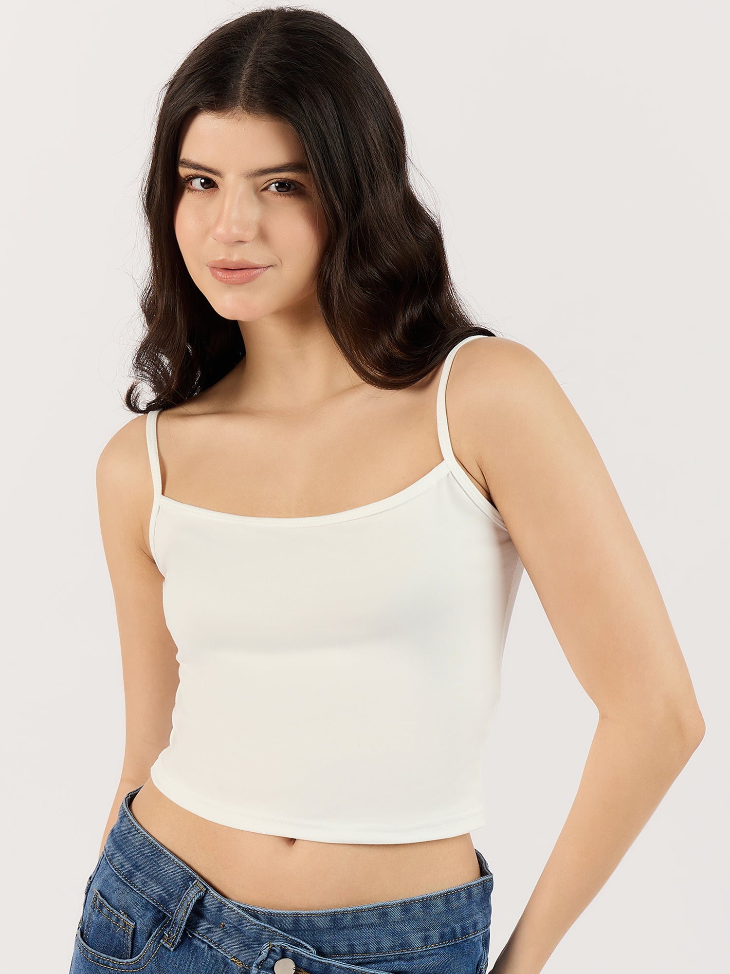 Solid White Basic Cami Top
