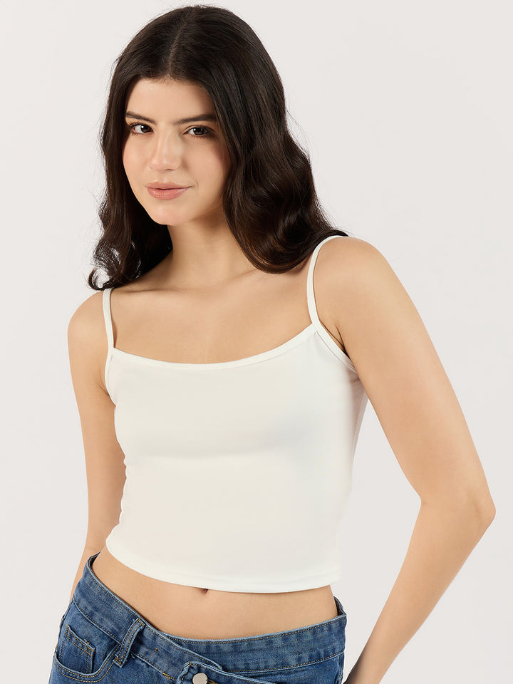 Solid White Basic Cami Top