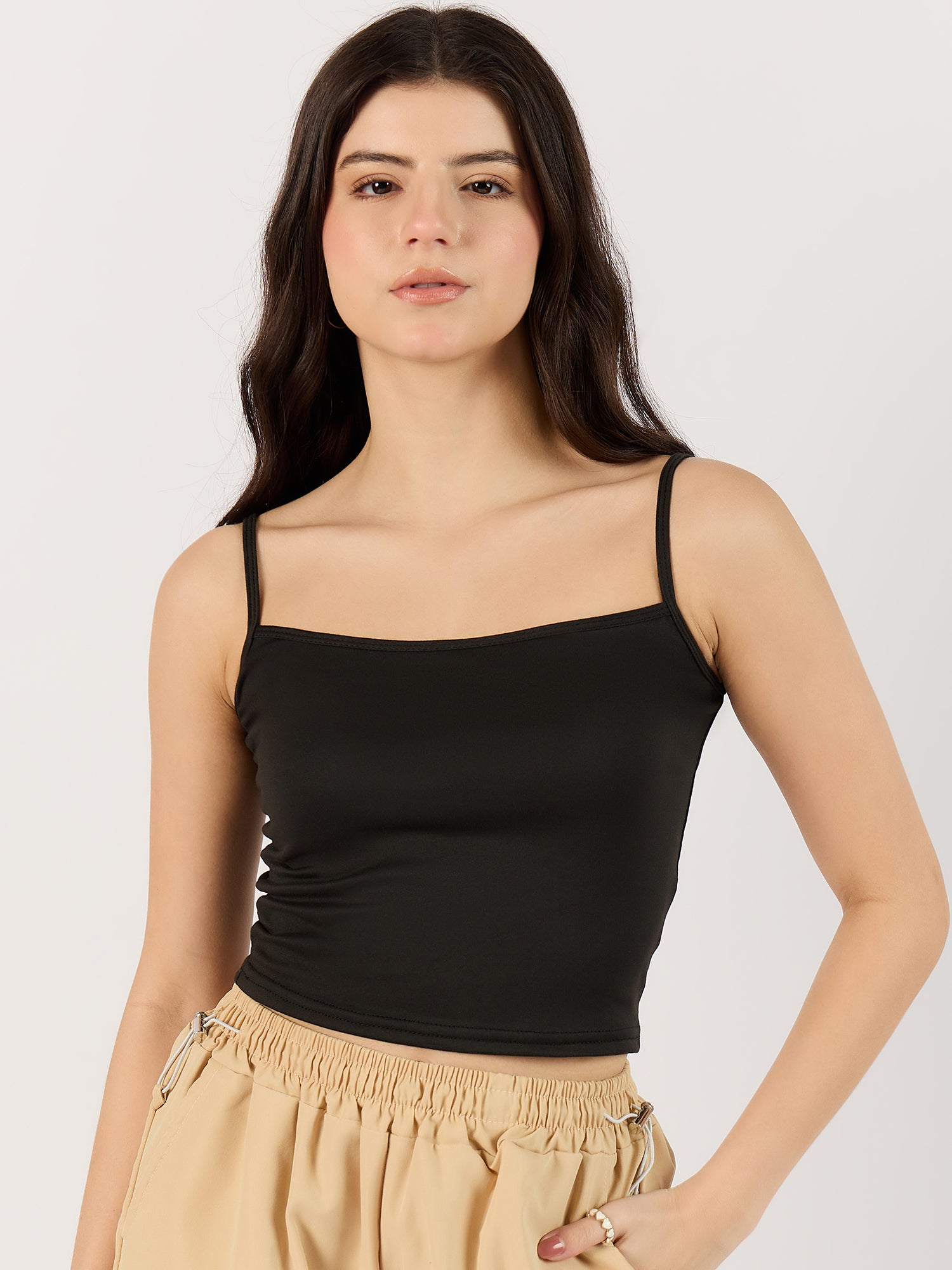 Solid Black Basic Cami Top