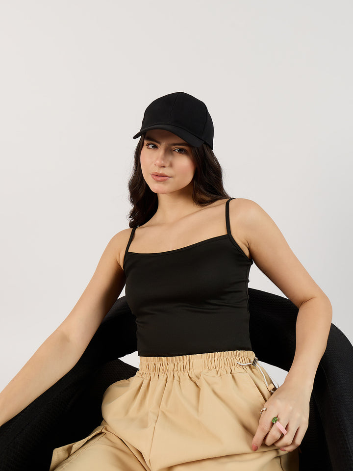 Solid Black Basic Cami Top
