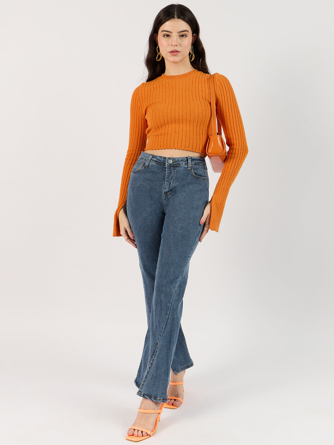 Blue Jeans with Cut-Out Details