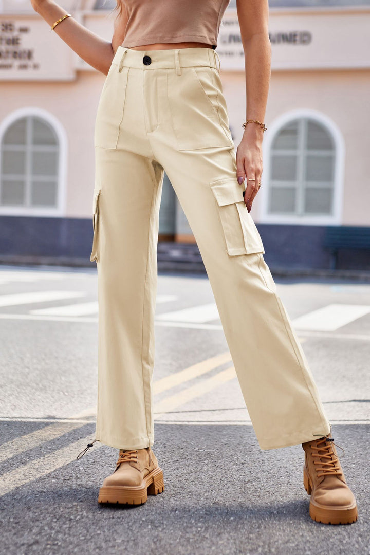 Cream Relaxed Fit Crago Pants