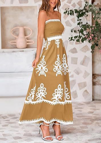 Mustard Strappy Contrast Coloured Printed Dress