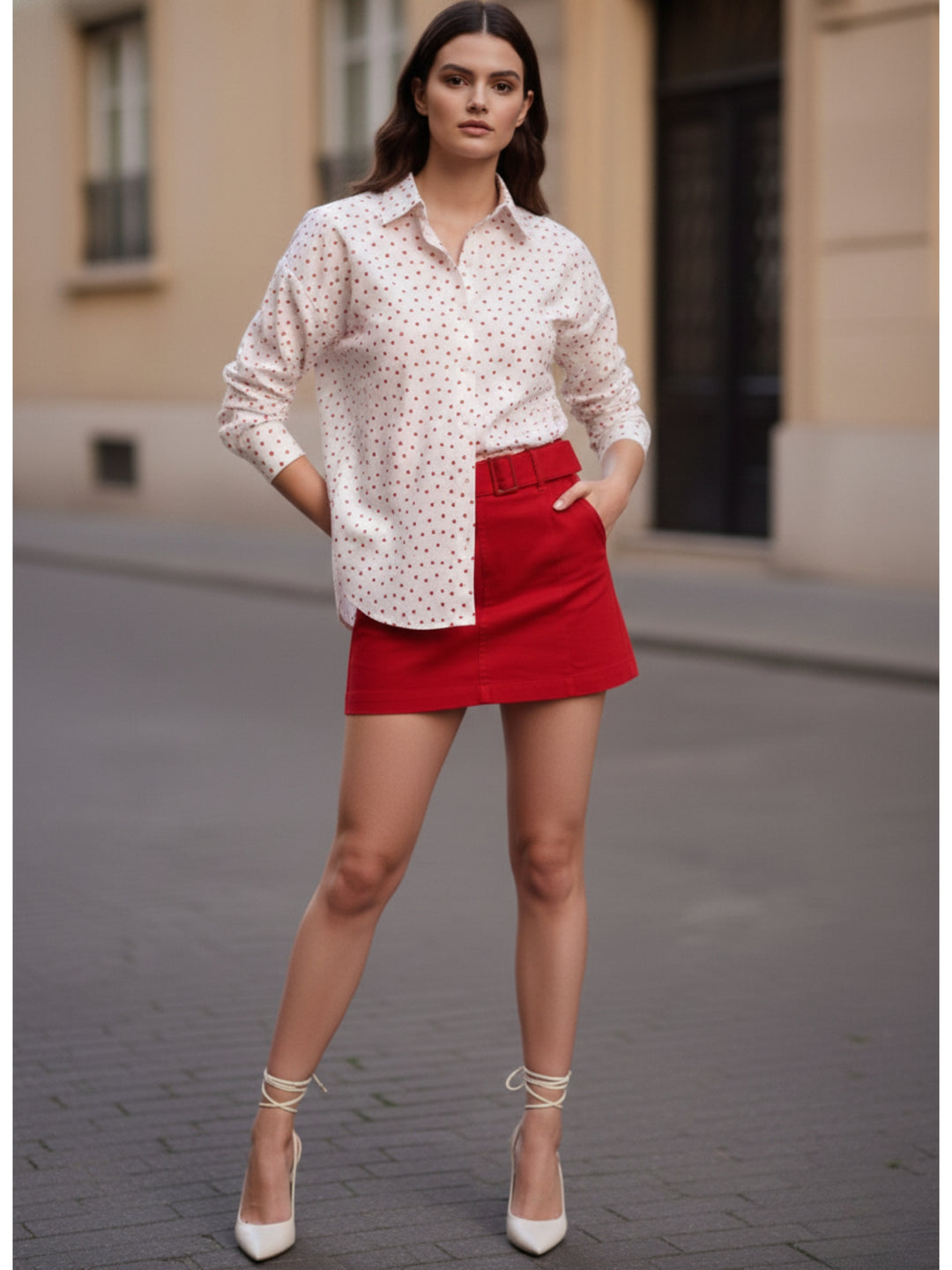 White Oversized Full Sleeve Shirt