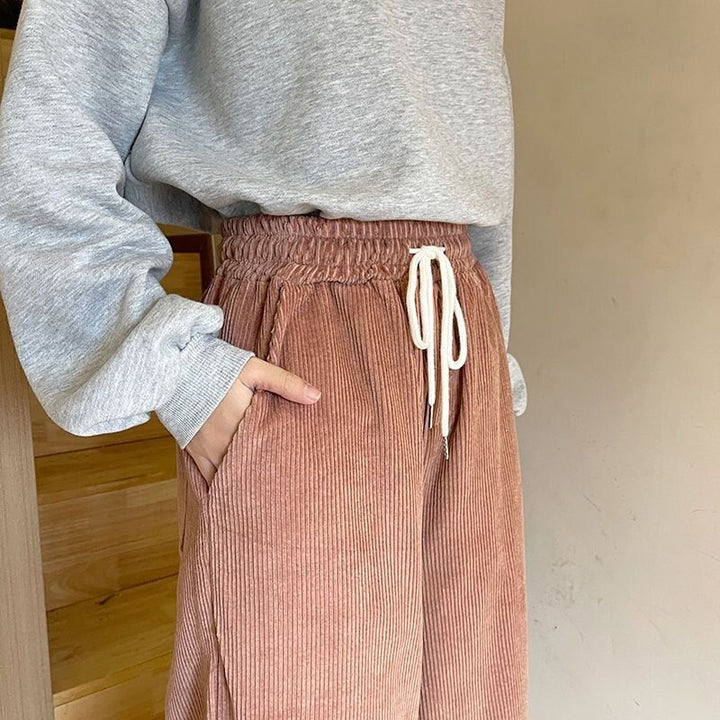 Pink Textured Parachute Pant