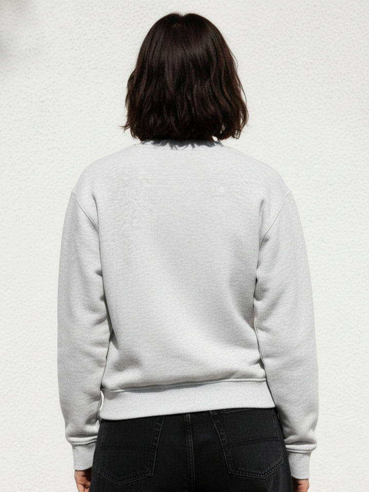 Grey Graphic Oversized Sweatshirt