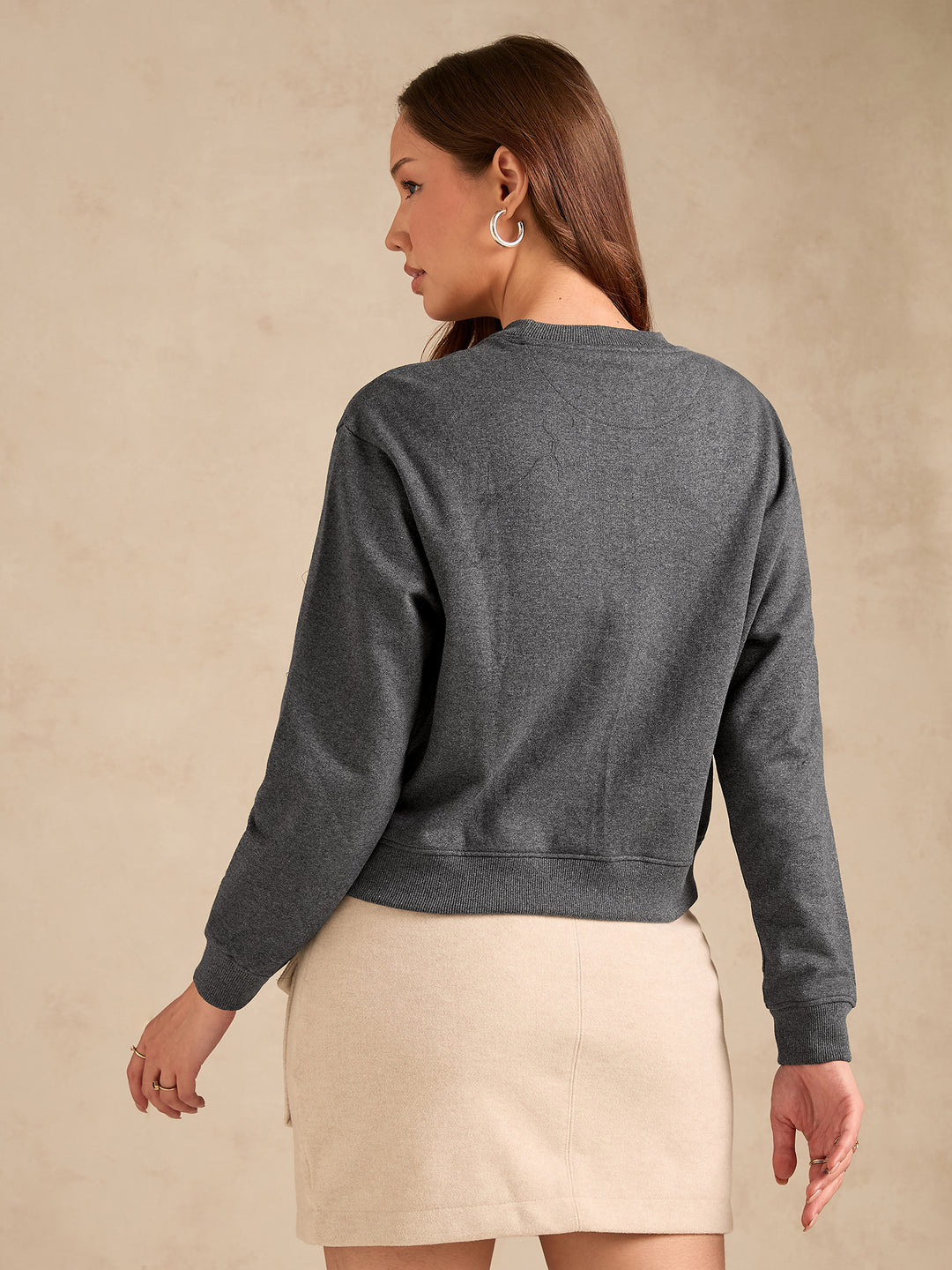 Grey Typographic Sweatshirt