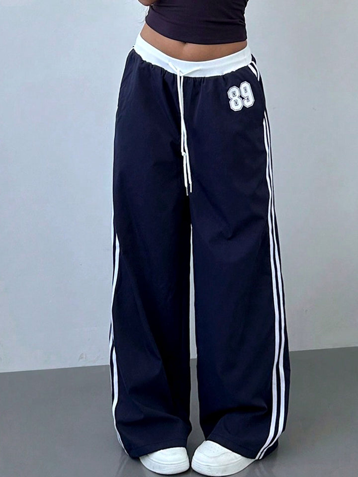 Navy Blue Contrast Waistband Sweatpant