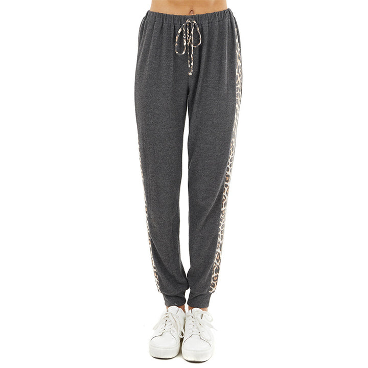 Grey Animal Print Sweatpants