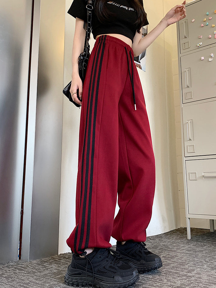 Red Contrast Striped Jogger