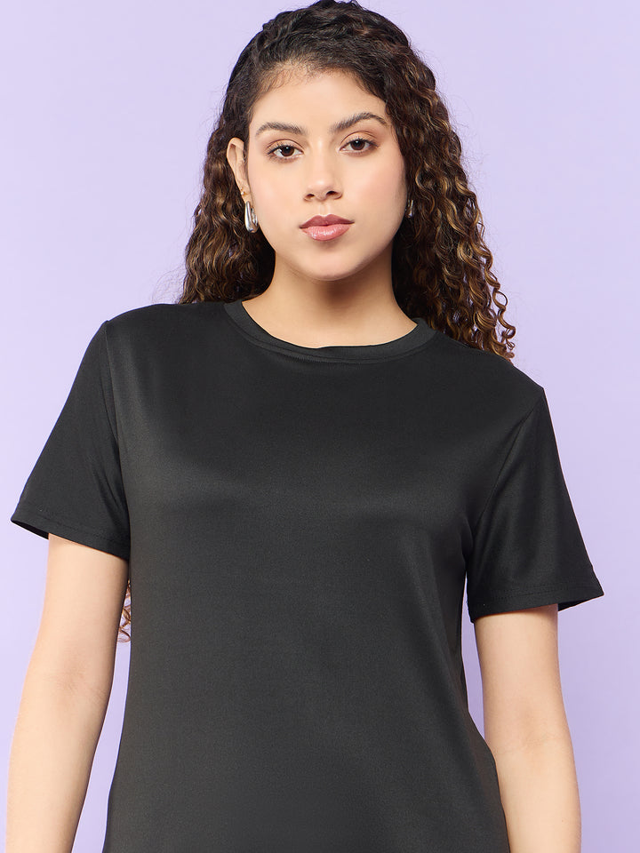Black Longline T-Shirt