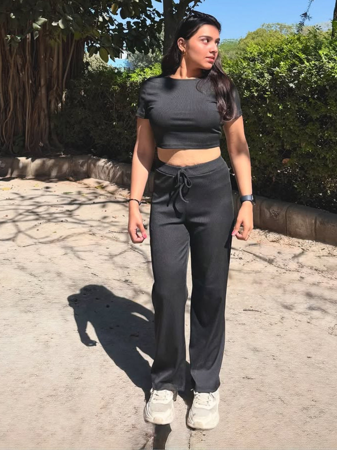 Black Ribbed Co-Ord Set