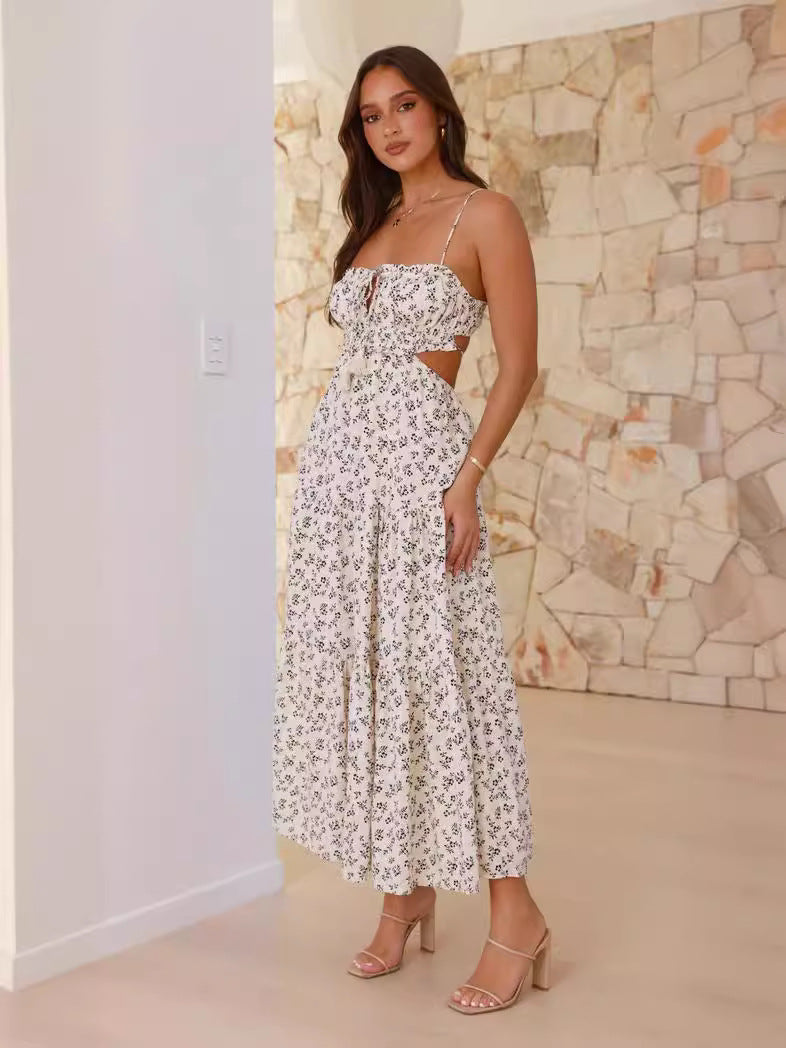 Shop Black Square Neck Side Cut Out Maxi Dress - for Women | OUTZIDR