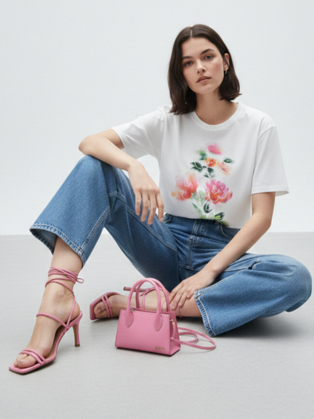 White Graphic Oversized T-Shirt