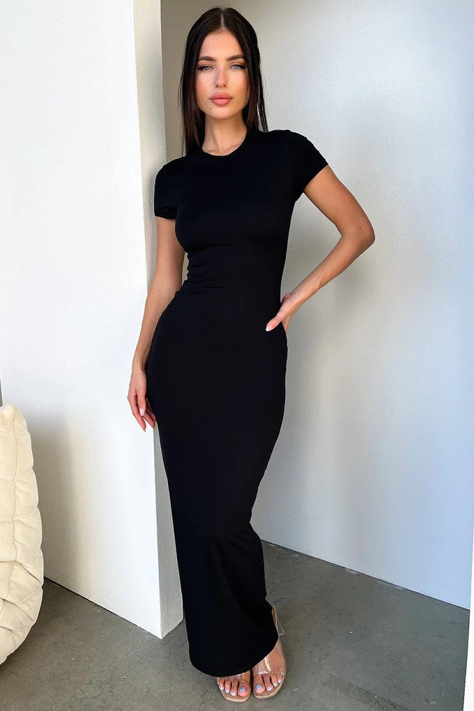 Black Bodycon Maxi Dress