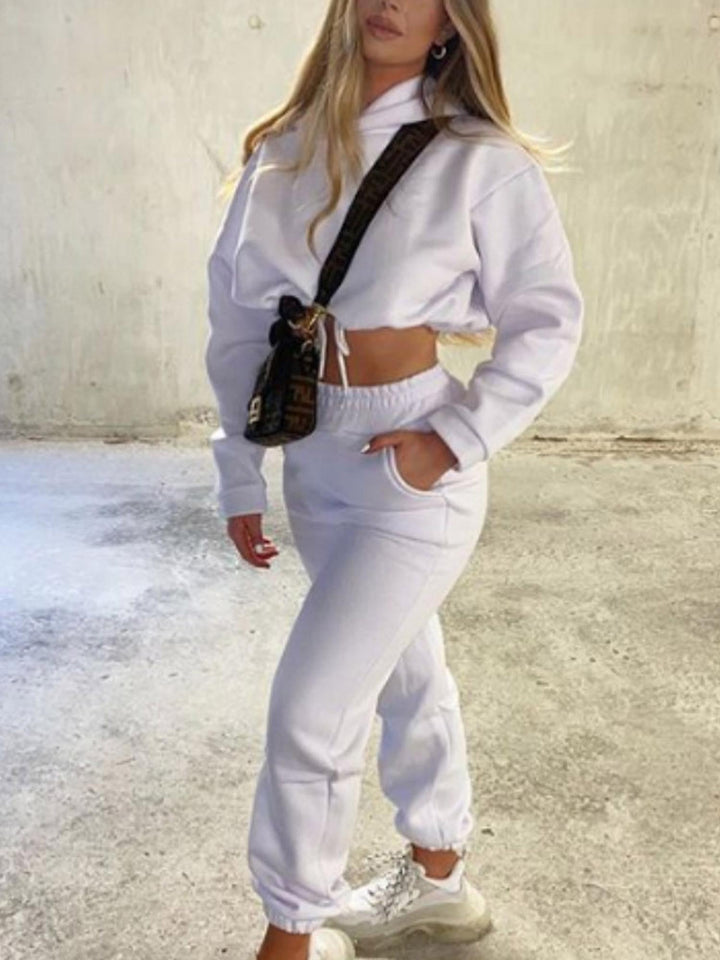White Oversized Hoodie and Sweatpant Co-Ord Set
