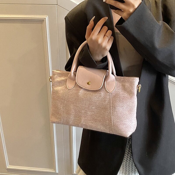 Pink Washed Canvas Hand Bag