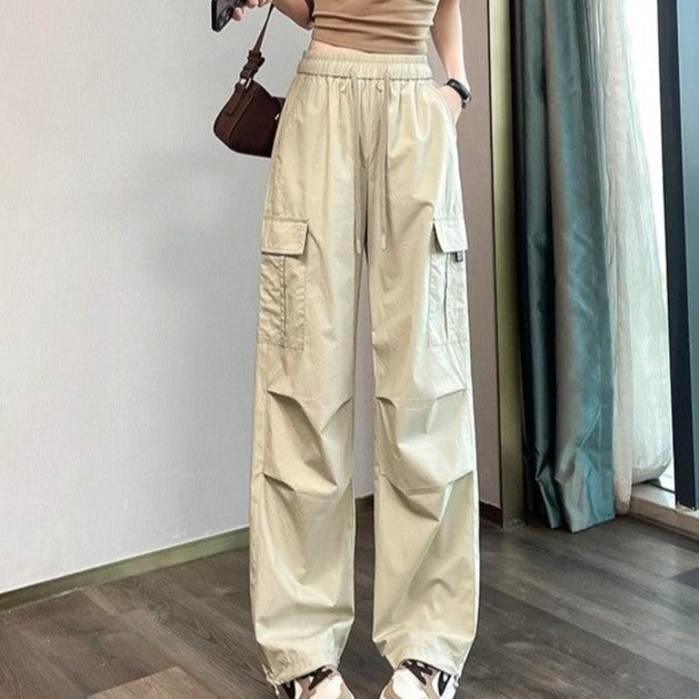 Cream Pin Tuck Sweatpants