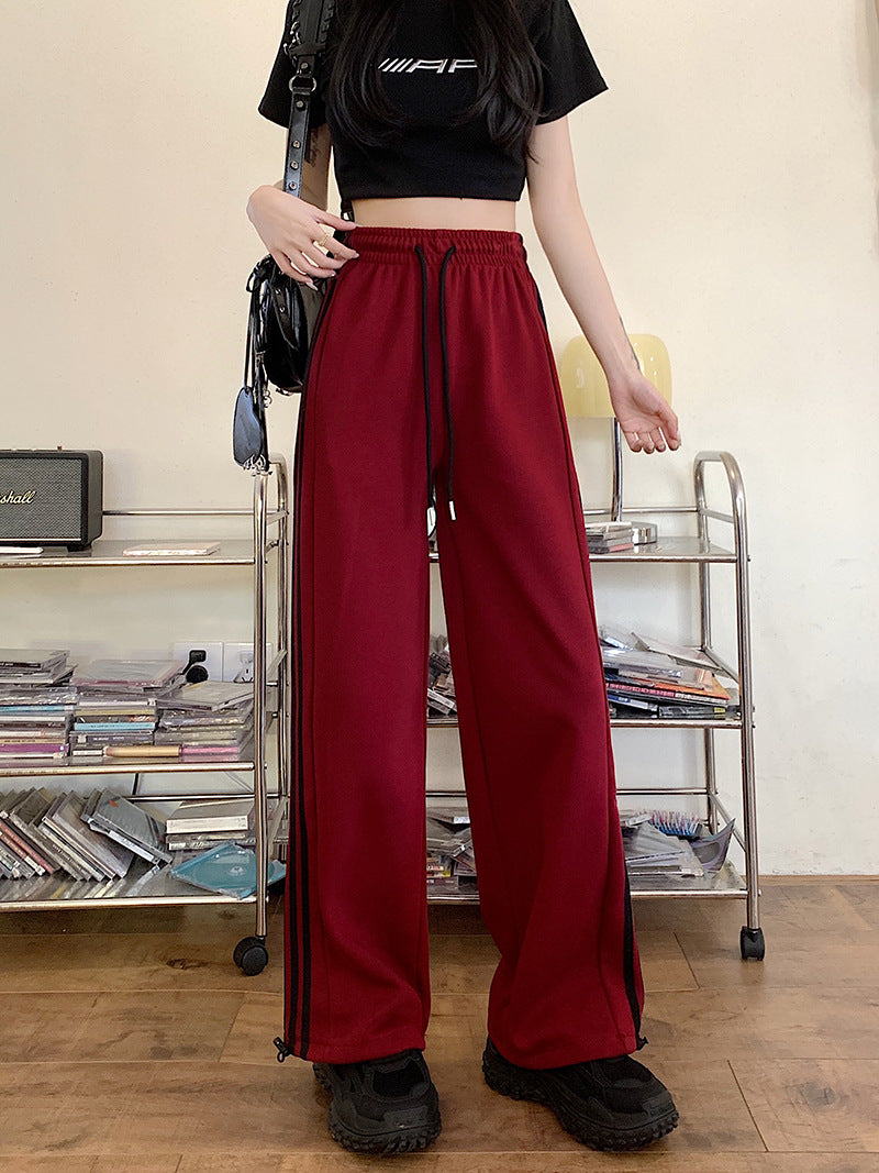 Red Contrast Striped Jogger