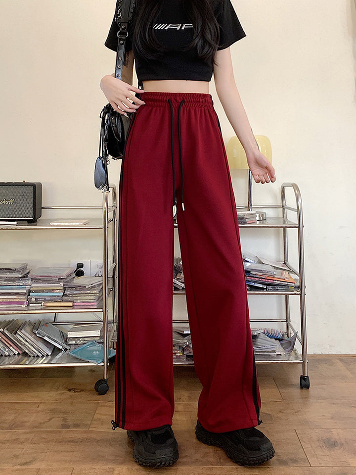 Red Contrast Striped Jogger