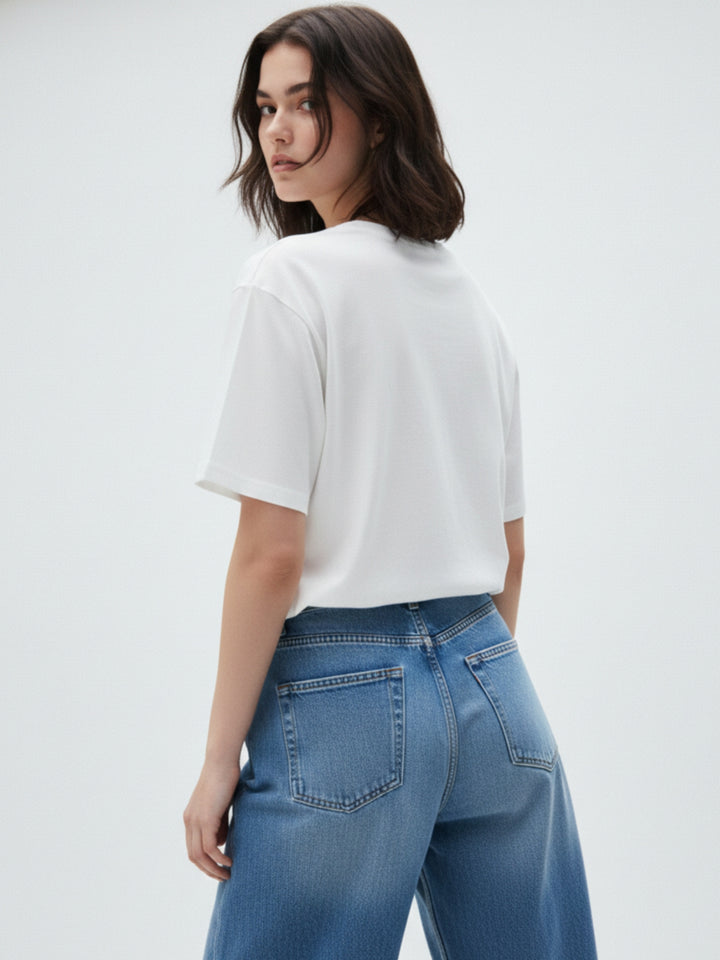 White Graphic Oversized T-Shirt