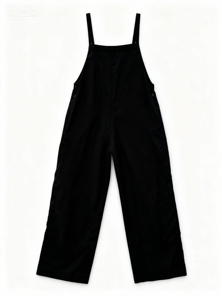 Black Double Spaghetti Strap Jumpsuits