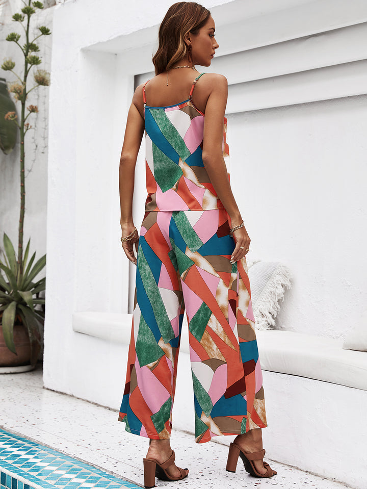 Teal Abstract Print Co-Ord Set