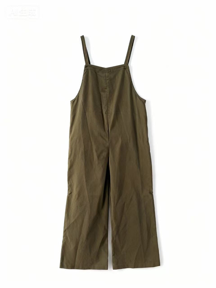 Olive Double Spaghetti Strap Jumpsuits