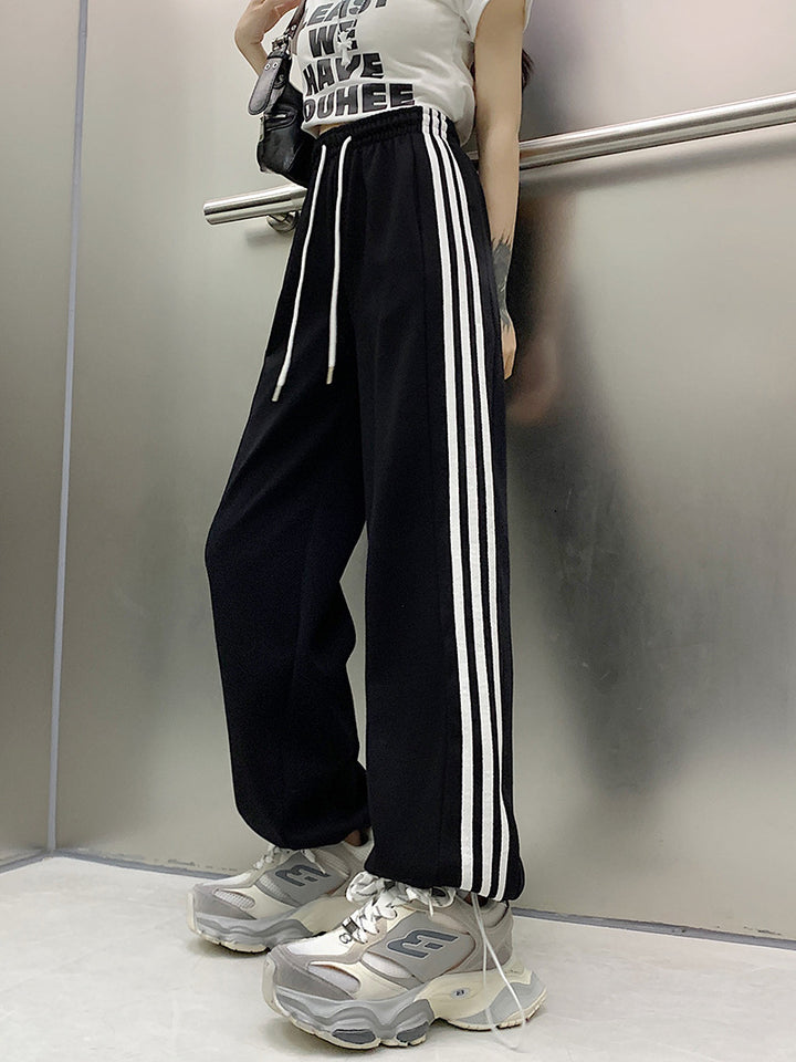 Black Contrast Striped Jogger