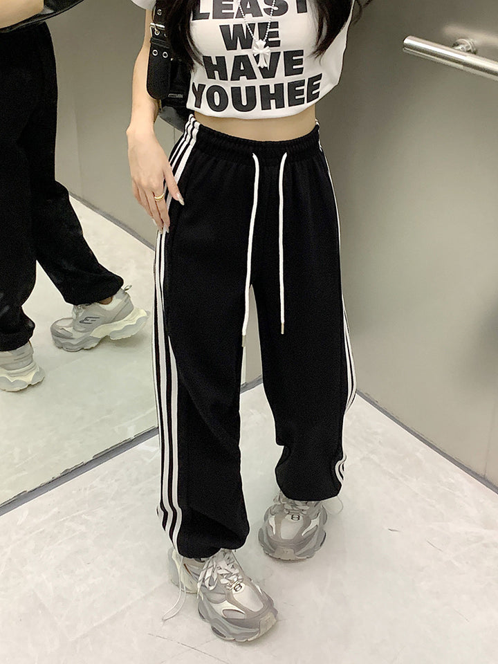 Black Contrast Striped Jogger