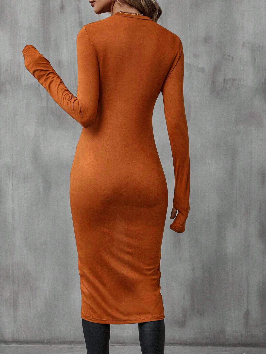 Rust Criss Cross Hem Longline Top