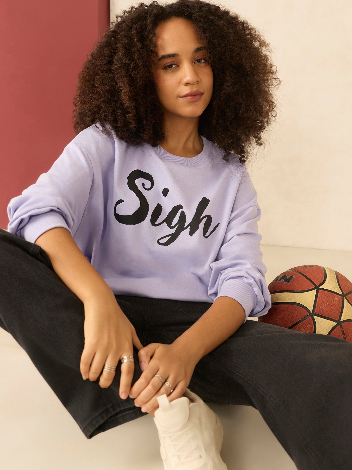 Lilac Typographic Sweatshirt